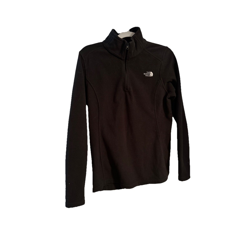 The North Face Women's Black 1/4 Zip Pullover Fleece Sweatshirt Size Medium